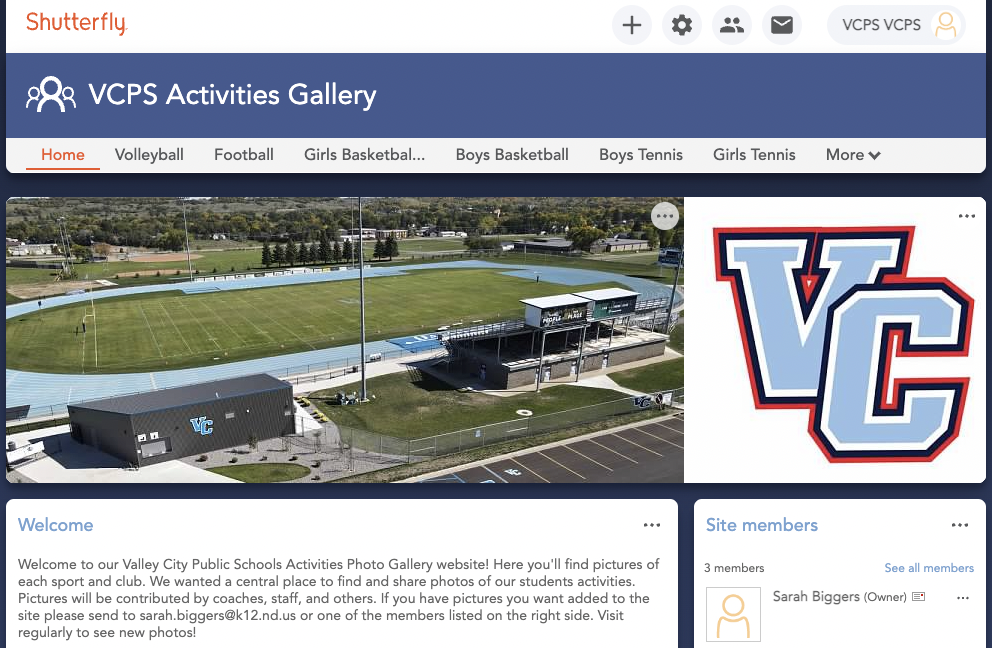 Shutterfly home page